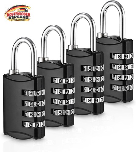 4er pack zahlenschloss - 4er-pack,